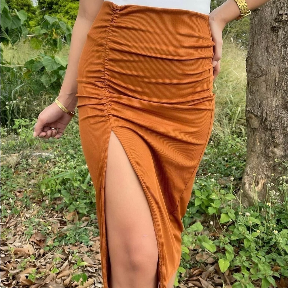 COPY - NEW!KNIT SLIT SKIRT